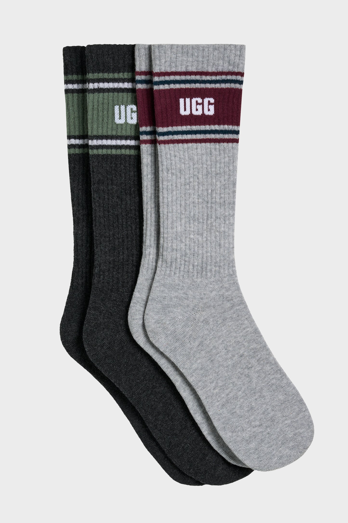 UGG Socks - Men's Josias Varsity Crew Socks - 2 Pack