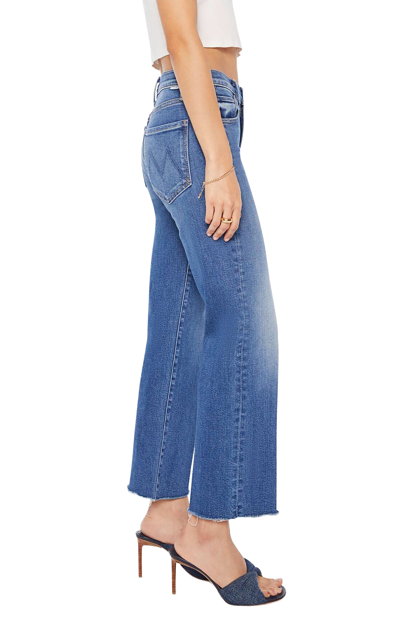 MOTHER The Mid Rise Rambler Zip Ankle Fray - Dugout Doobies