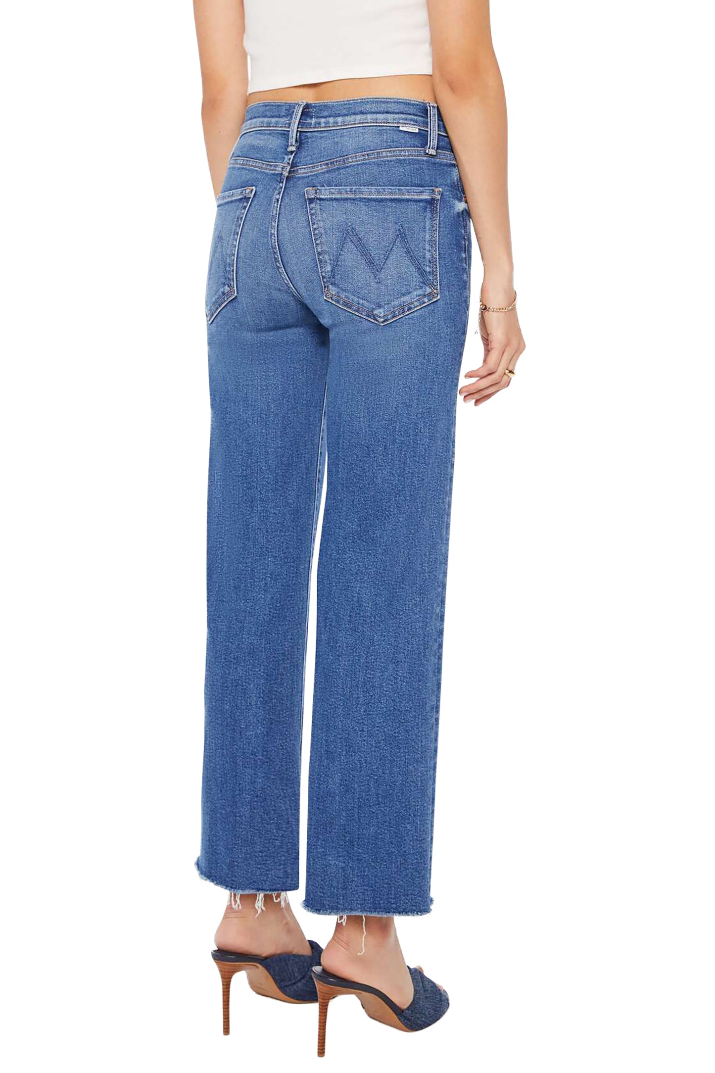 MOTHER The Mid Rise Rambler Zip Ankle Fray - Dugout Doobies