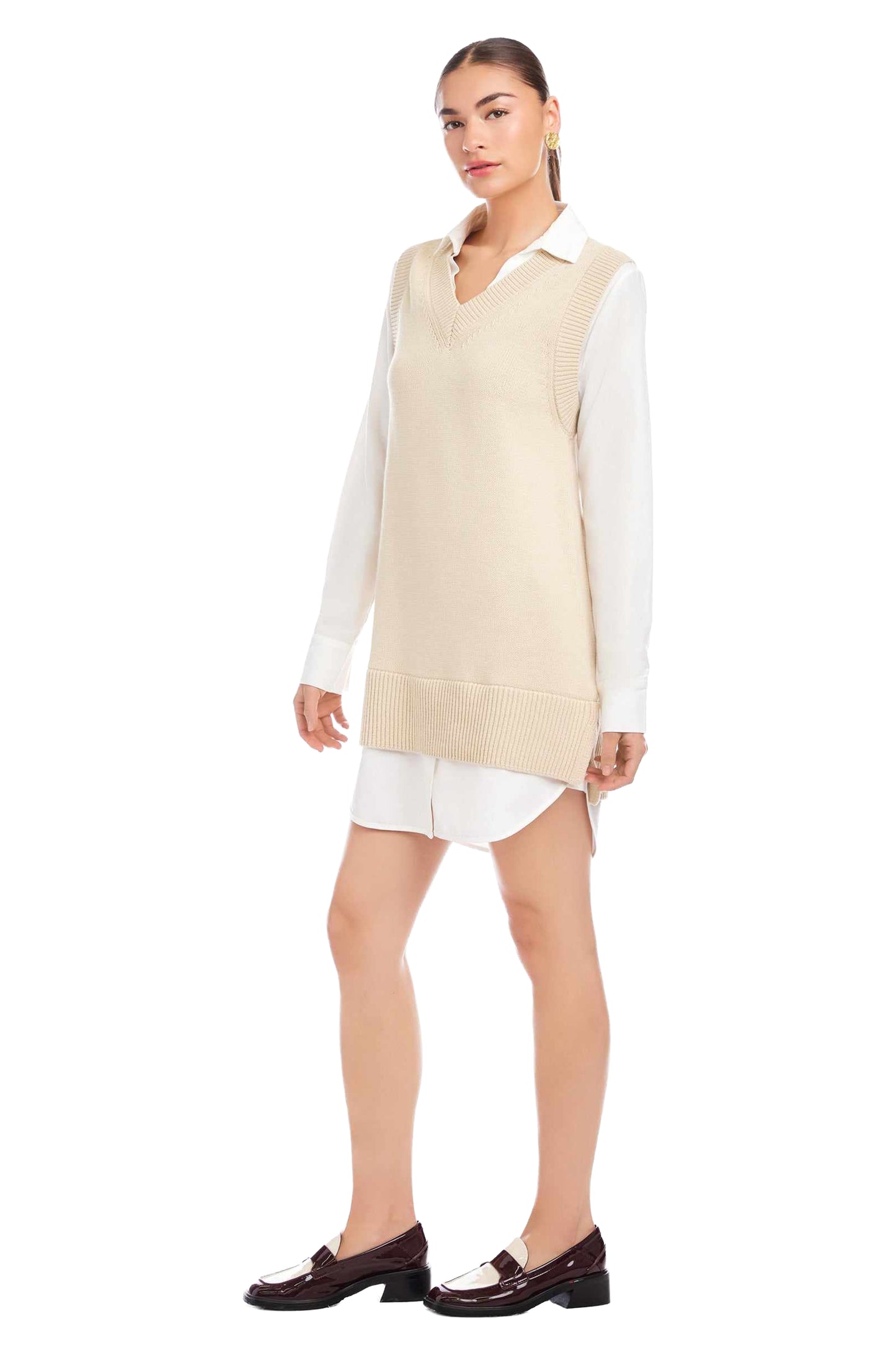 FIFTEEN TWENTY Elora Mixed Media Vest Dress