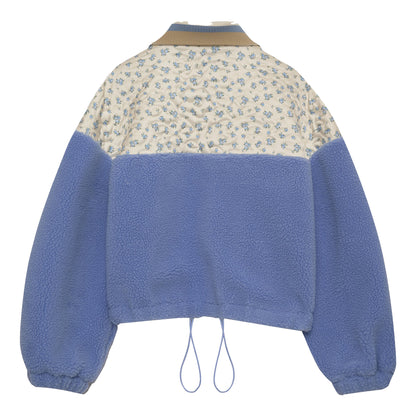 For Love & Lemons Saide Floral Fleece Jacket