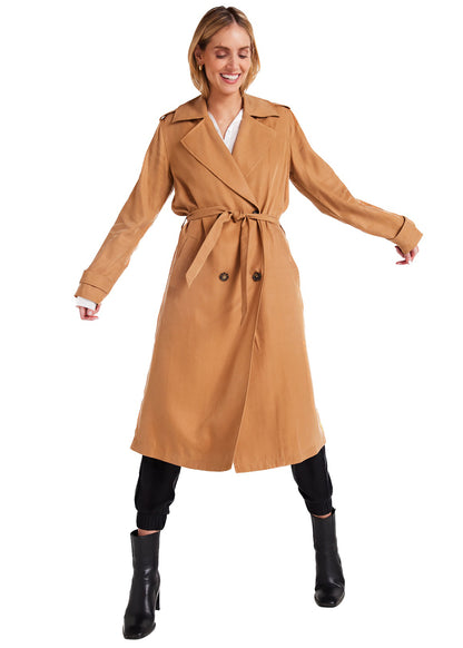 Bella Dahl Luxe Twill Trench Coat