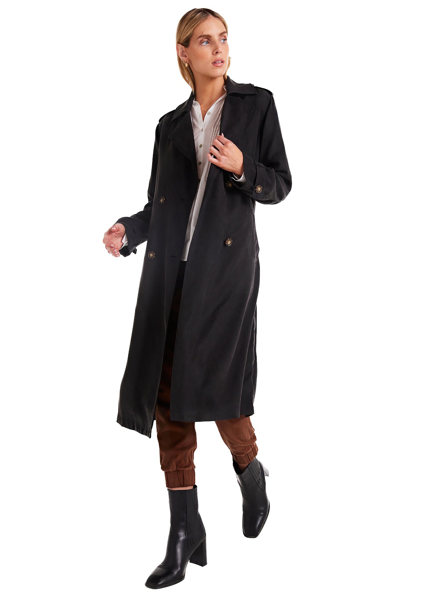 Bella Dahl Luxe Twill Trench Coat