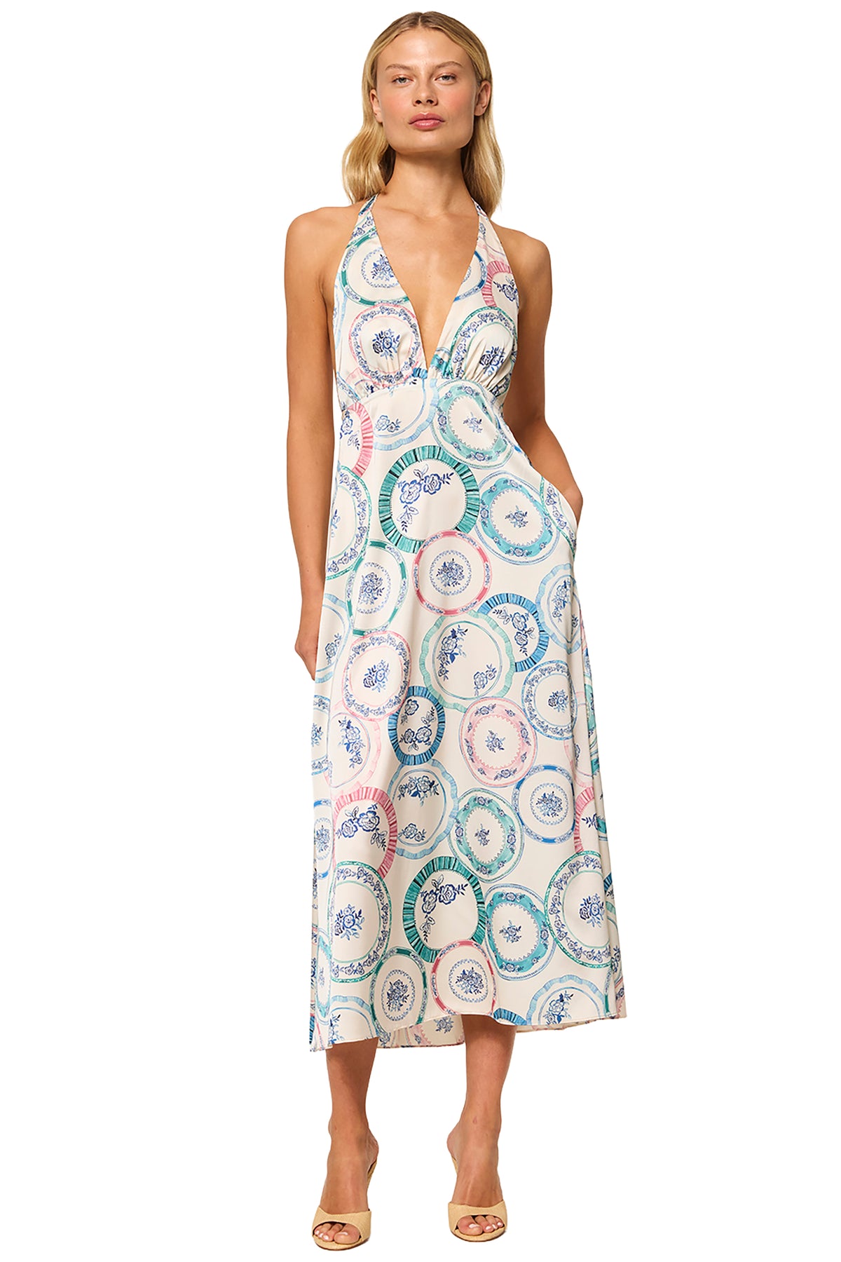 Misa Los Angeles Emmy Halter Midi Dress