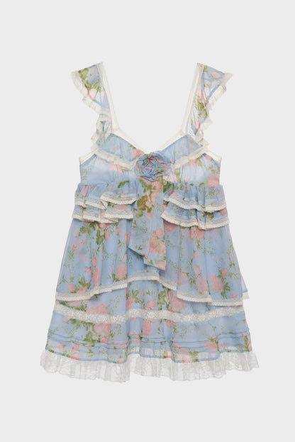 For Love & Lemons Wild Rose Mini Dress