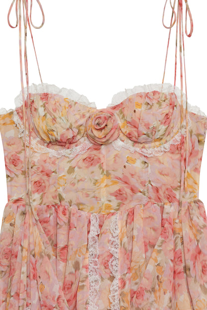 For Love & Lemons Elea Asymmetrical Mini Dress