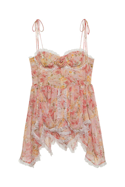 For Love & Lemons Elea Asymmetrical Mini Dress