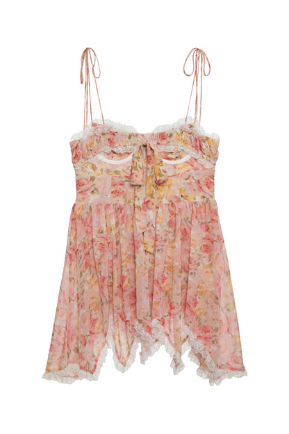 For Love & Lemons Elea Asymmetrical Mini Dress