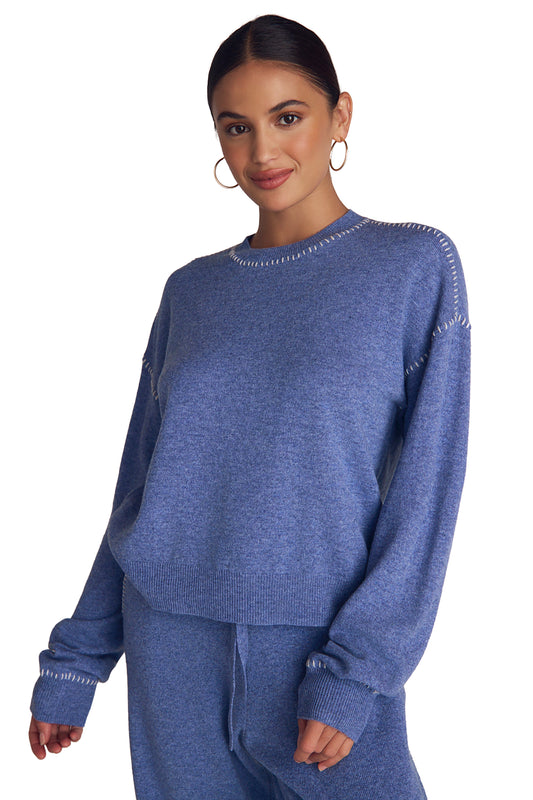 Bella Dahl Whip Stitched Crew Neck Sweater