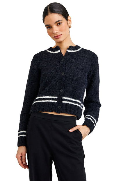 Bella Dahl Contrast Stripe Cardigan