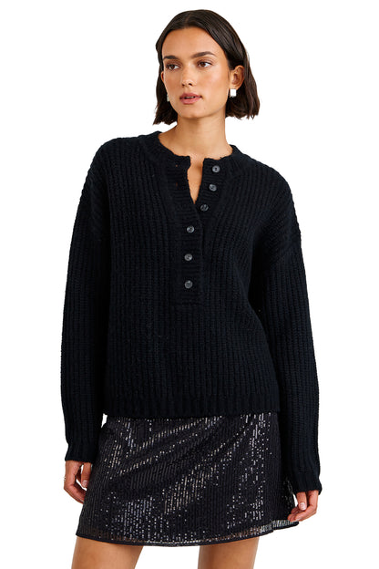 Bella Dahl Button Placket Pullover Sweater