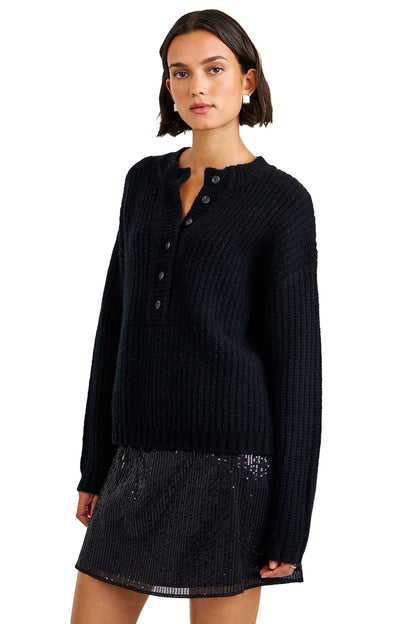 Bella Dahl Button Placket Pullover Sweater
