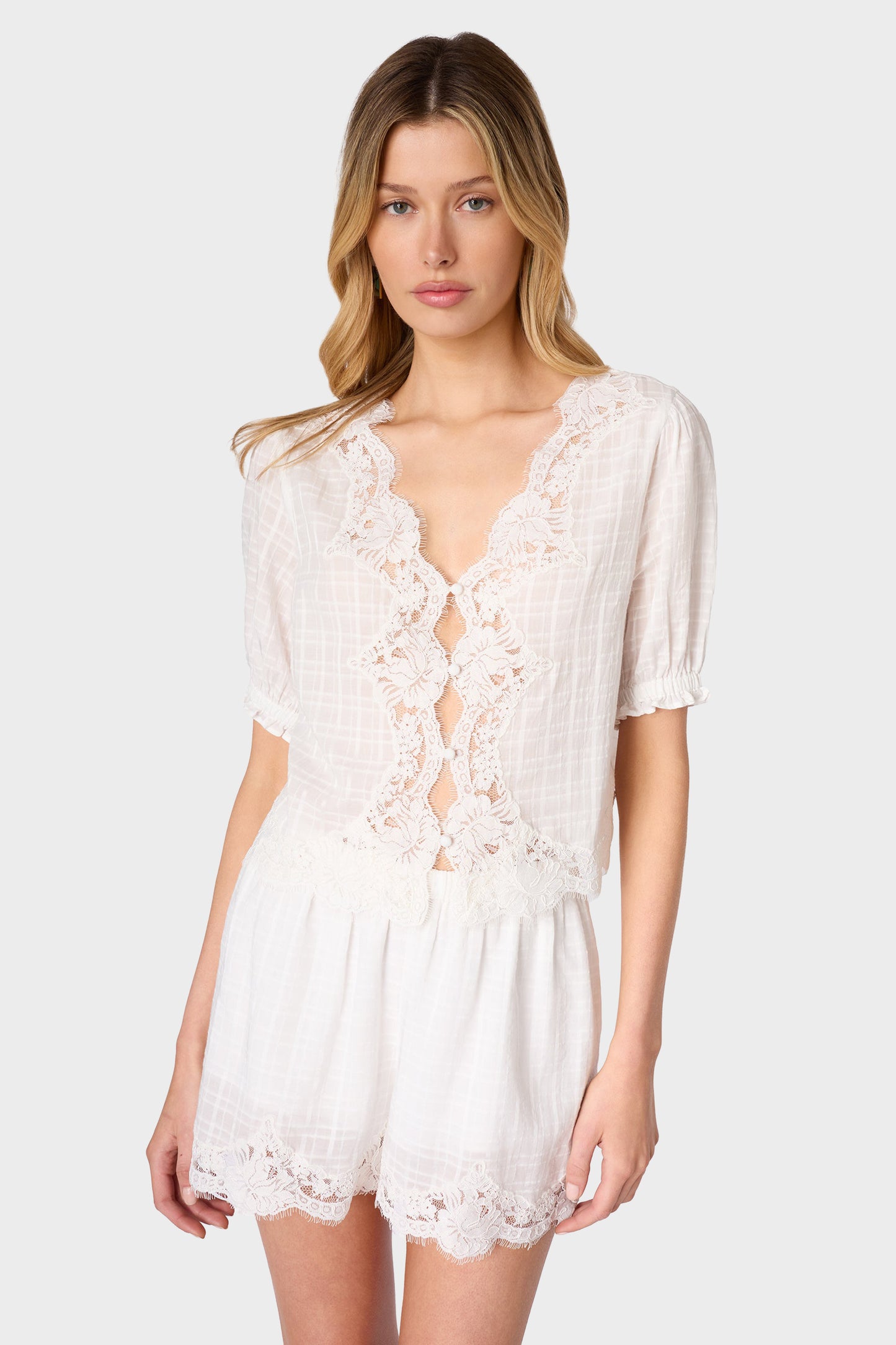 Cami NYC Junie Cotton Plaid Top
