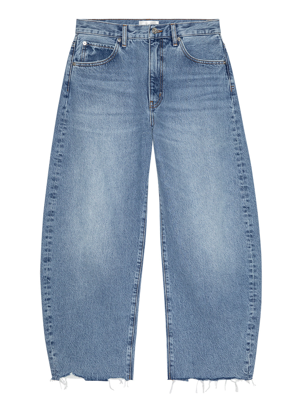 FRAME The Bubble Crop Jeans -  Rapture Raw Fray