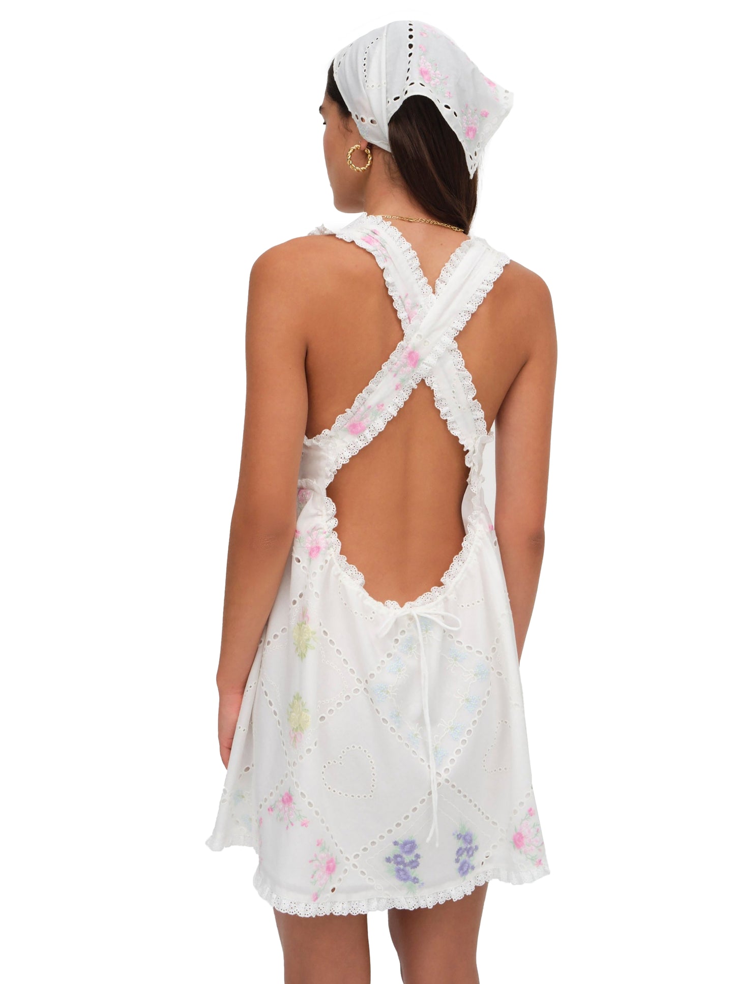 For Love & Lemons Andrea embroidered Mini Dress