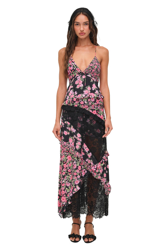 For Love & Lemons Rosalyn Maxi Dress