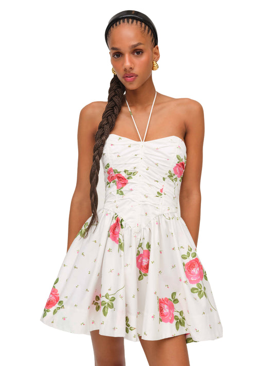 For Love & Lemons Rosebud Corset Mini Dress