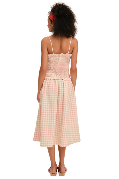 For Love & Lemons Petal Gingham Midi Dress