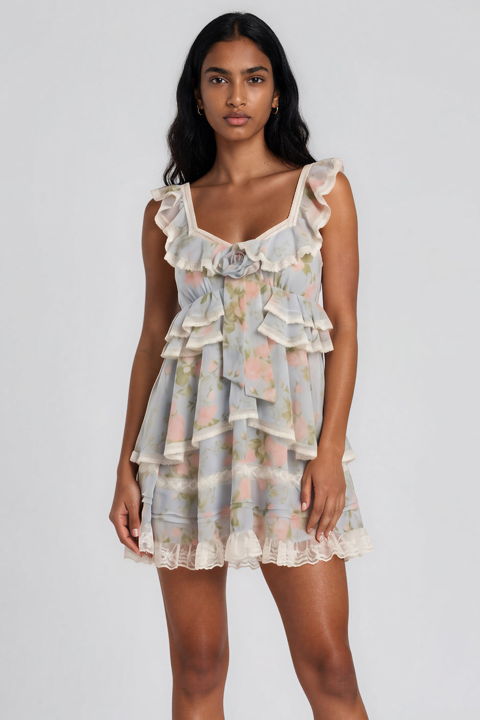 For Love & Lemons Wild Rose Mini Dress