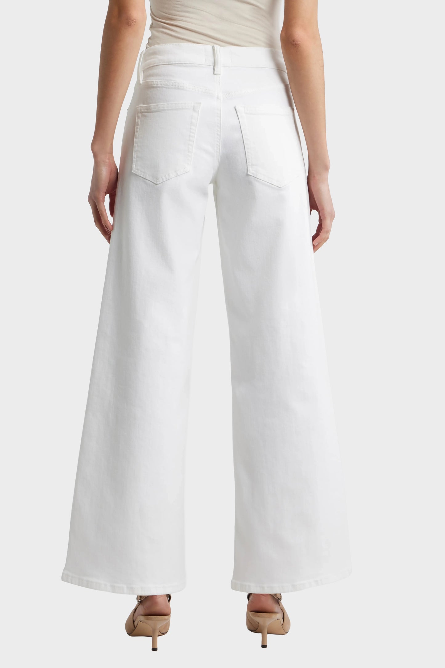 FRAME Le Slim Palazzo Jeans - White