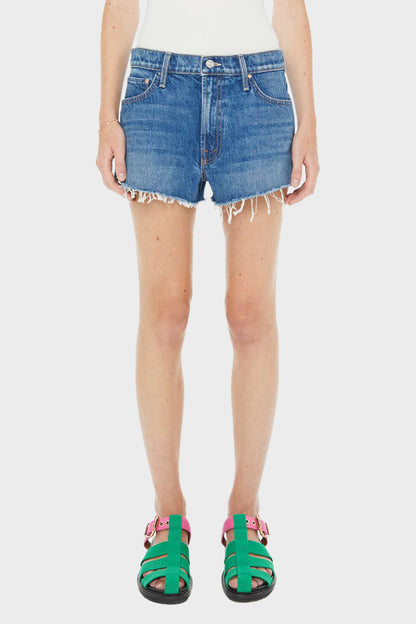 MOTHER The Dodger Short Short Fray - Green Thumb