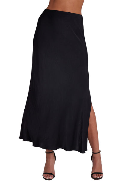 Bella Dahl Satin Side Slit Maxi Skirt