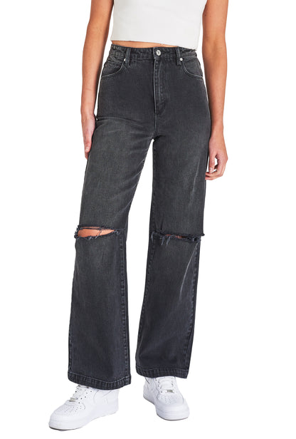 Abrand Jeans A 94 High & Wide Rip Denim Jeans in Cindy