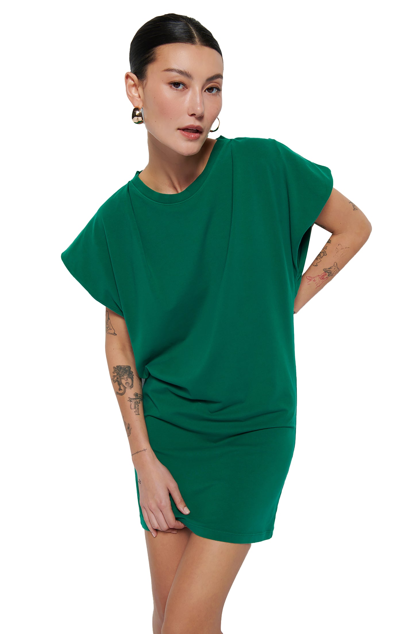 Nation LTD Layne Solid Crewneck T-Shirt Dress