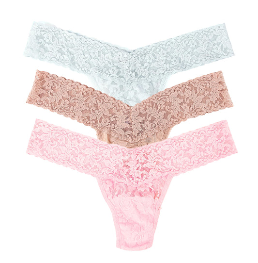 Holiday 3 Pack Signature Lace Low Rise Thongs