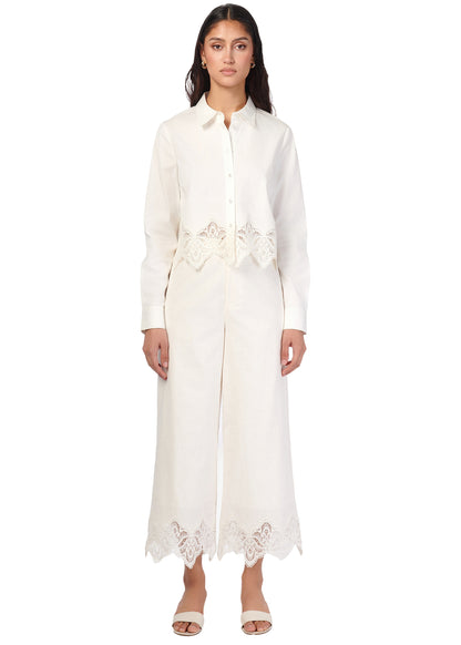 Cami NYC Cielo Cropped Cotton Poplin Blouse