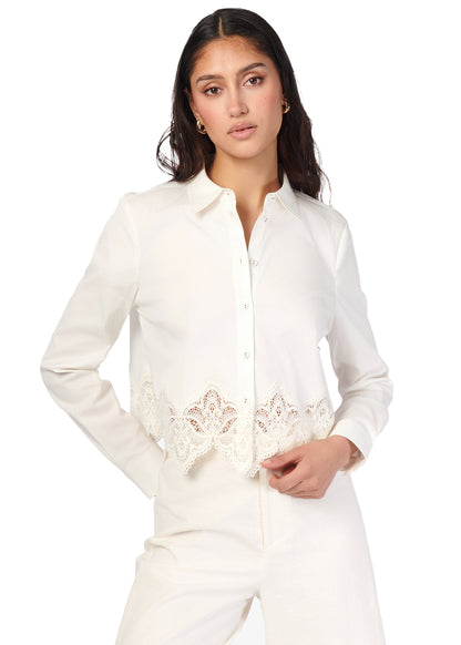 Cami NYC Cielo Cropped Cotton Poplin Blouse
