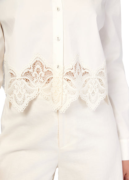 Cami NYC Cielo Cropped Cotton Poplin Blouse