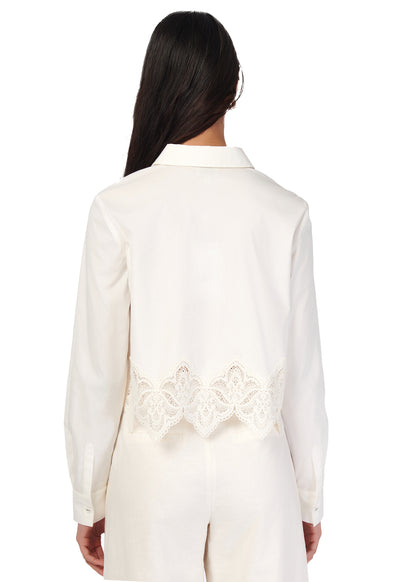 Cami NYC Cielo Cropped Cotton Poplin Blouse