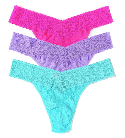 Holiday 3 Pack Signature Lace Original Rise Thongs