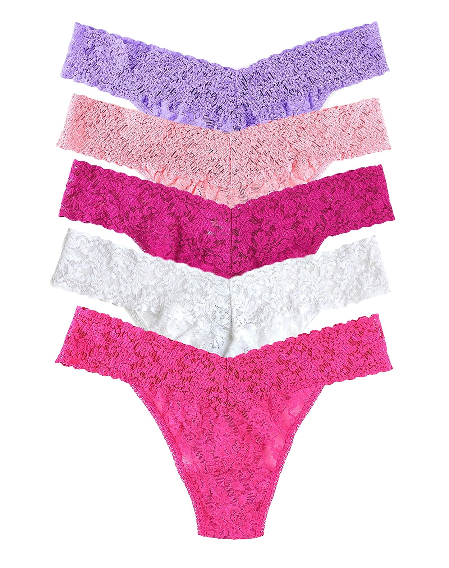 Holiday 5 Pack Signature Lace Original Rise Thongs