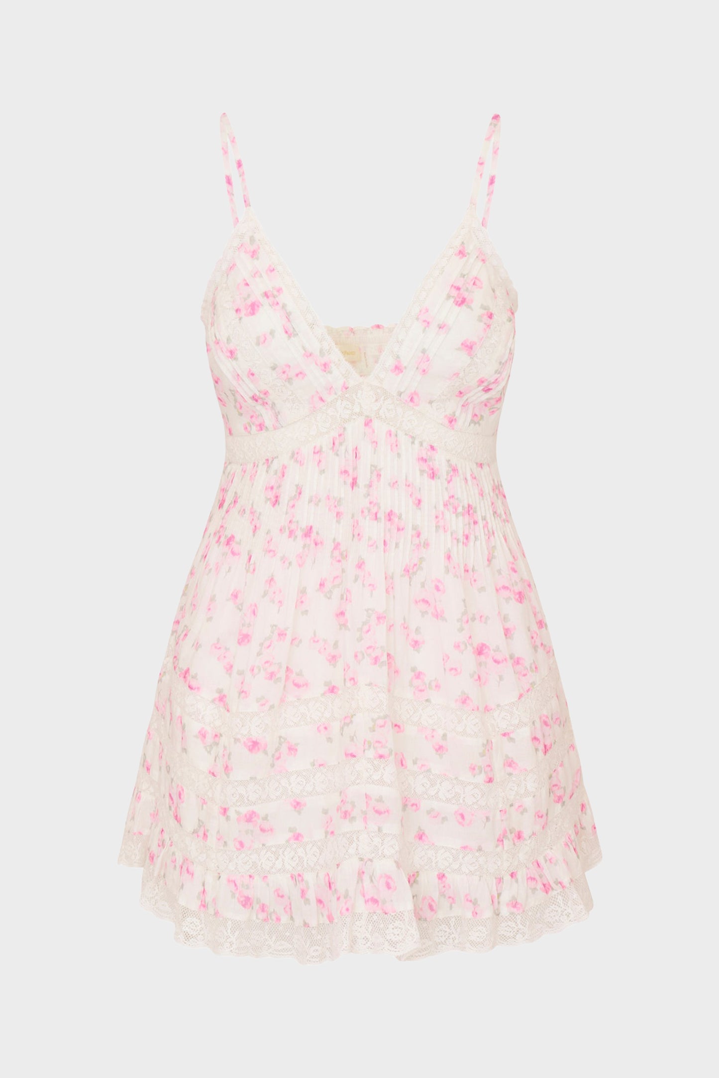 LOVESHACKFANCY Alonna Blooming Floral Mini Dress