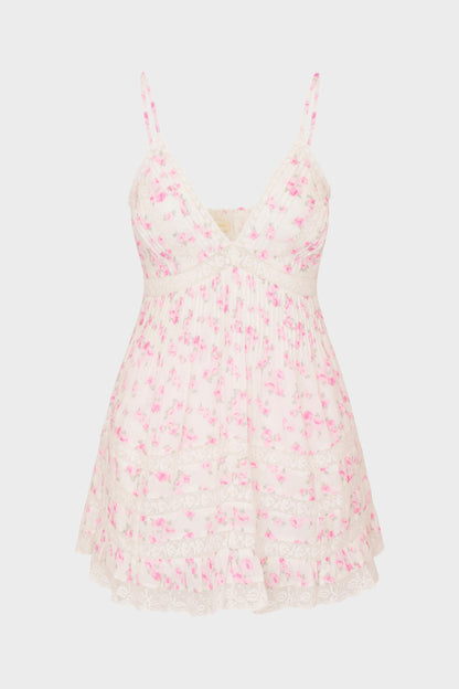 LOVESHACKFANCY Alonna Blooming Floral Mini Dress