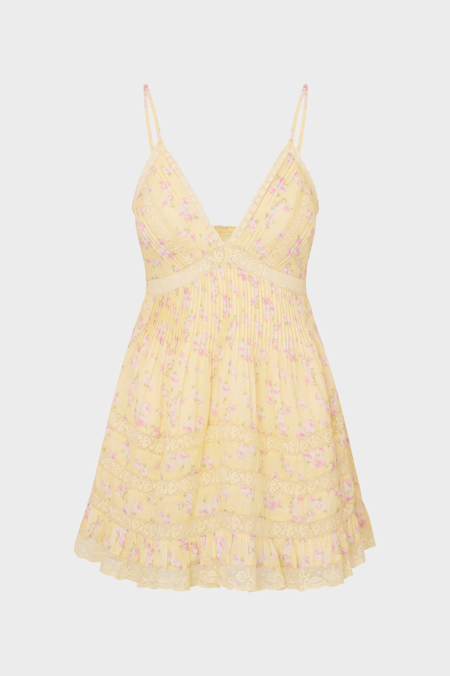LOVESHACKFANCY Alonna Blooming Floral Mini Dress