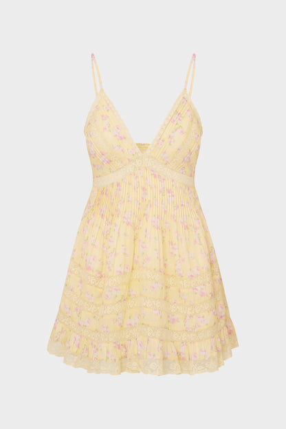 LOVESHACKFANCY Alonna Blooming Floral Mini Dress