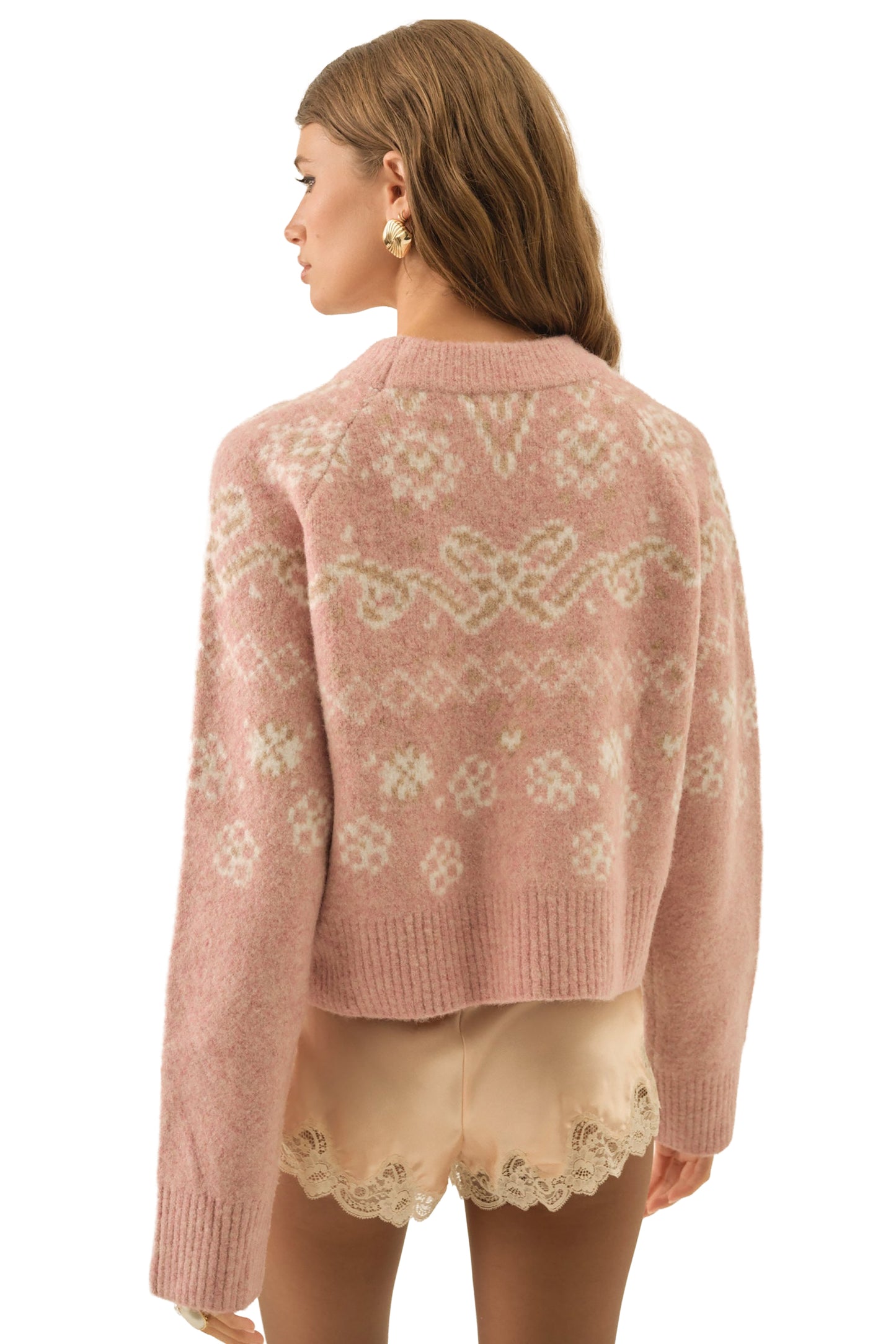 For Love & Lemons Arabella Intarsia Pullover