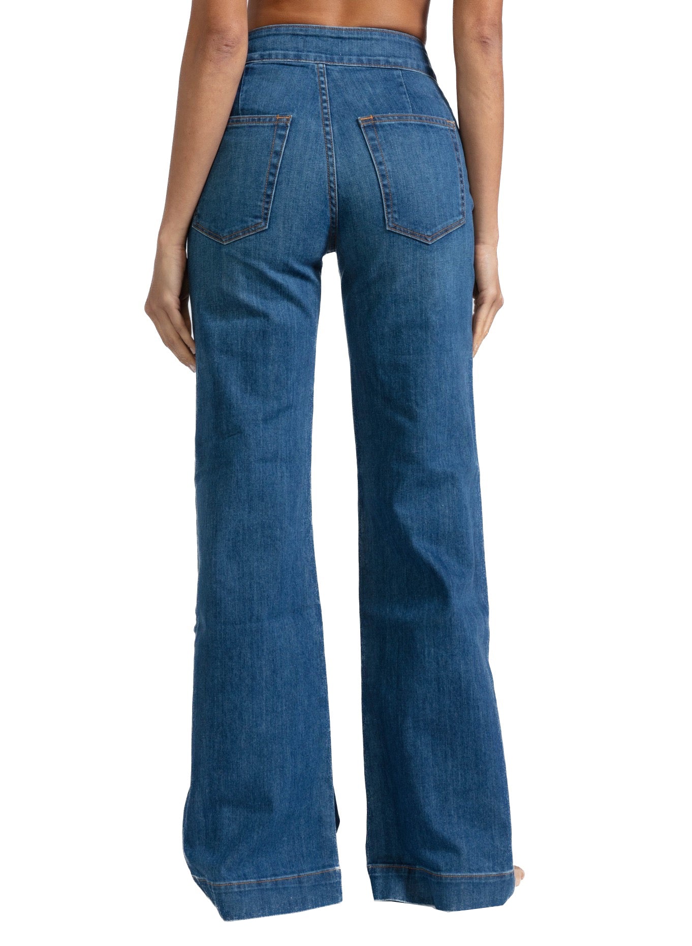 ASKK NY Brighton Wide Leg Jeans - Mercury