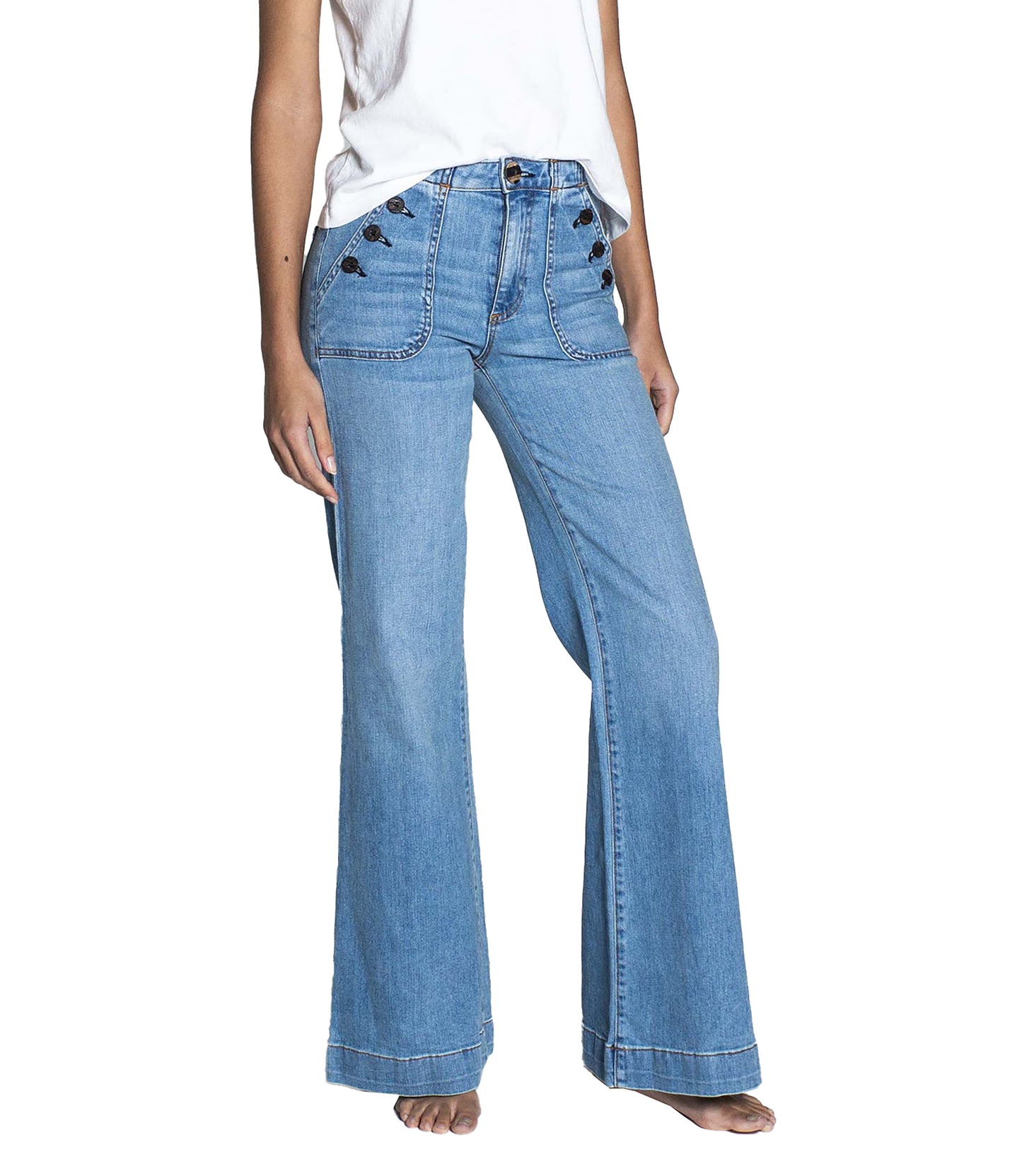 ASKK NY Brickhouse Wide Leg Jeans - Harbour