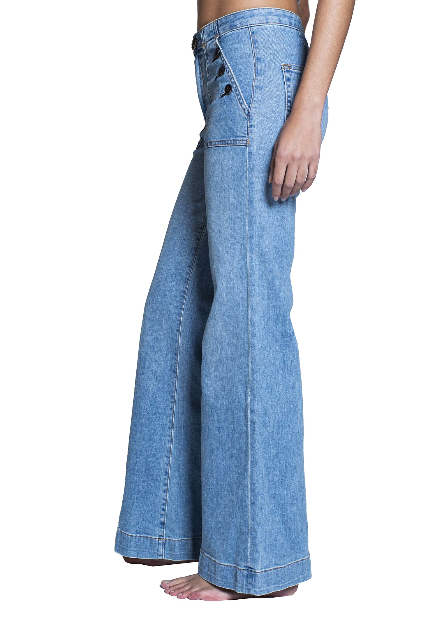 ASKK NY Brickhouse Wide Leg Jeans - Harbour