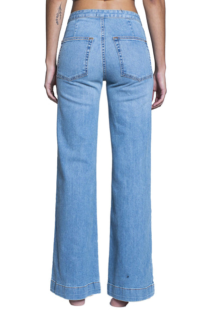 ASKK NY Brickhouse Wide Leg Jeans - Harbour