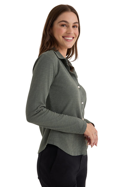 Bella Dahl Long Sleeve Knit Button Down