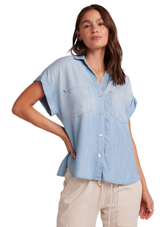 Bella Dahl Two Pocket Tencel Camp Shirt