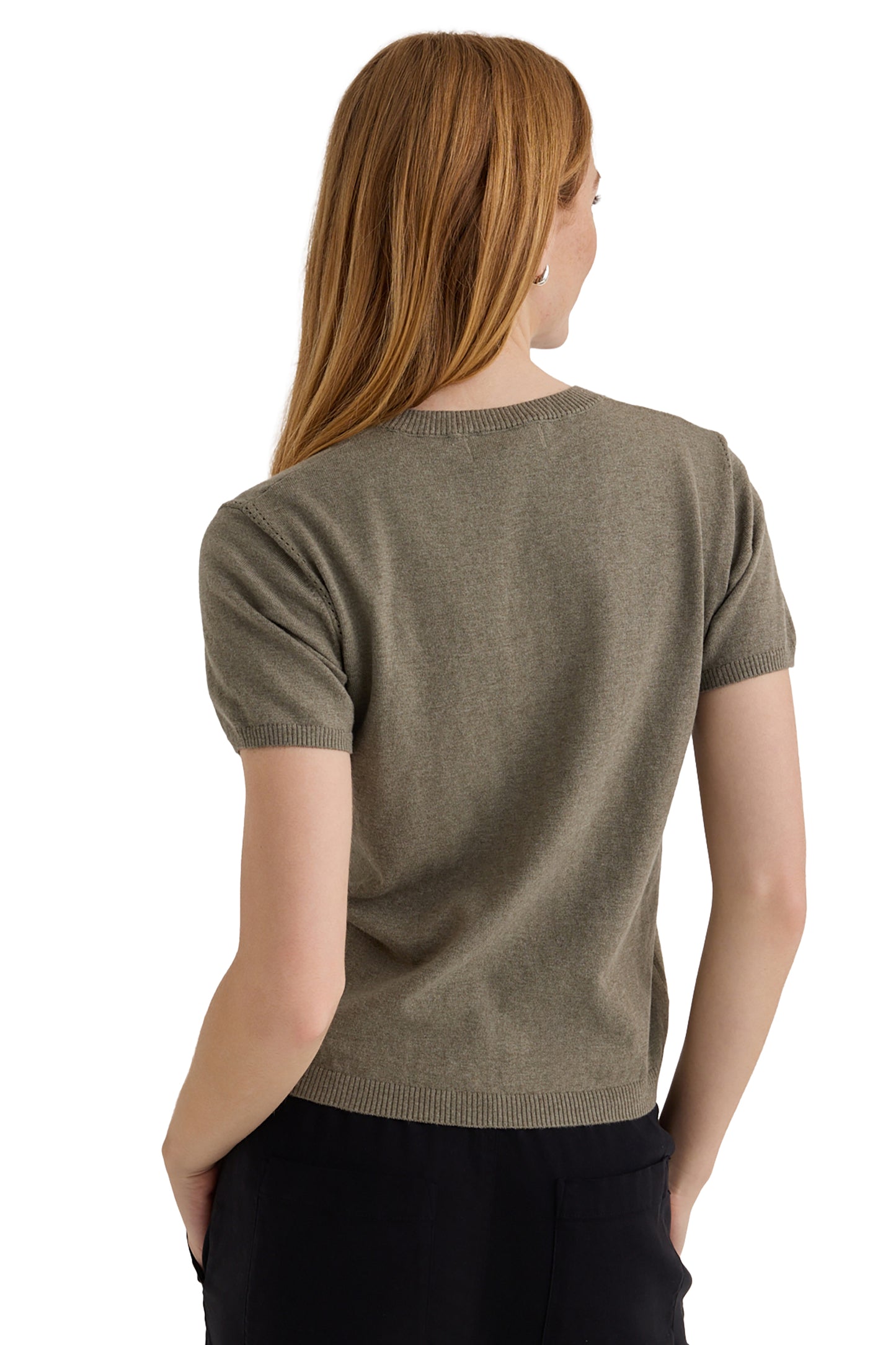 Bella Dahl Short Sleeve Crew Neck Knit Top