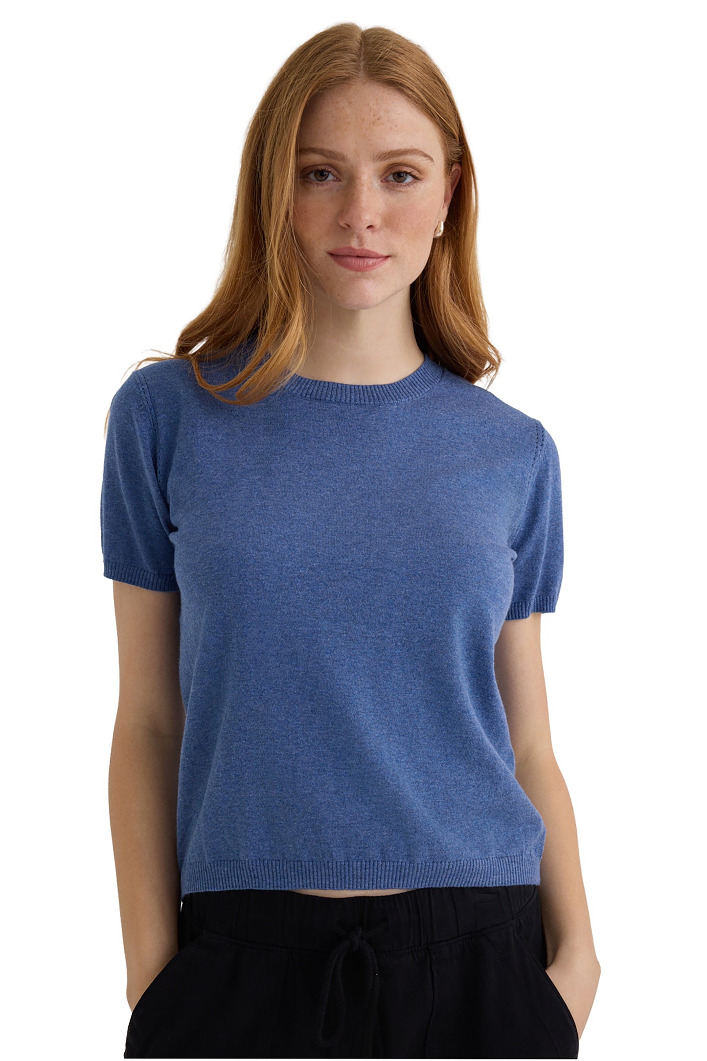 Bella Dahl Short Sleeve Crew Neck Knit Top