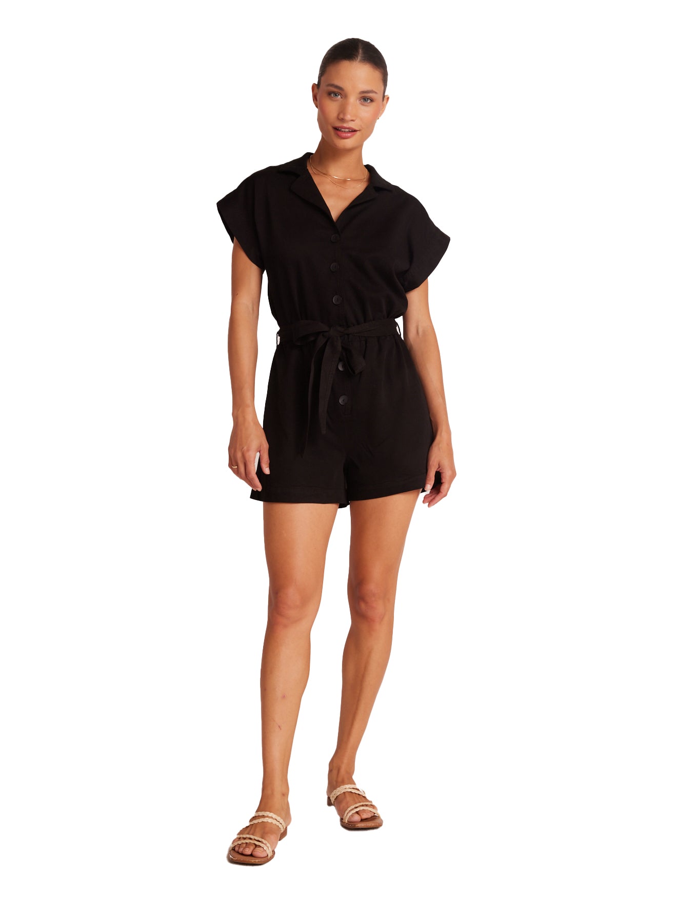 Bella Dahl Brooke Notch Collar Romper