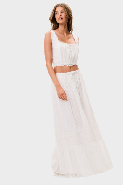 LOVESHACKFANCY Brina Maxi Skirt